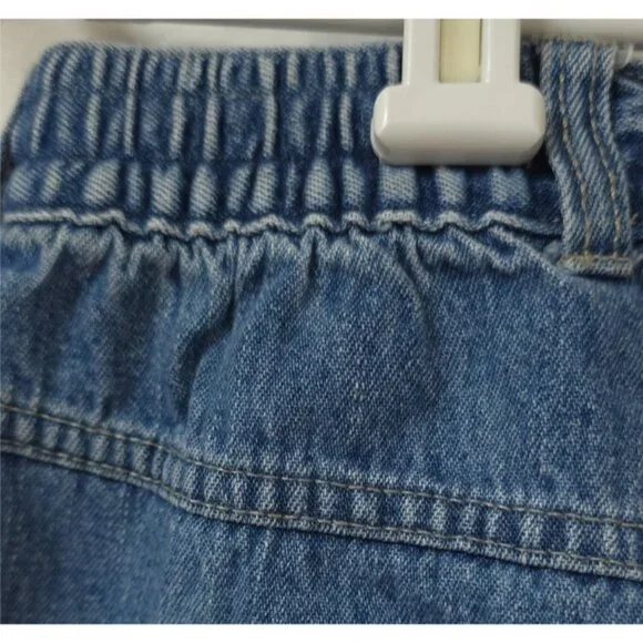 Vtg Blassport Womens 14 Stretch High Rise Med Wash Wide Leg Denim Shorts W34xL5 - Picture 9 of 11